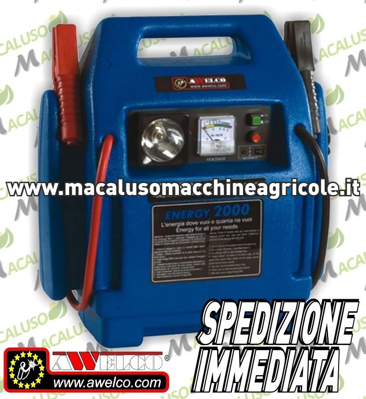 Caricabatterie AVVIATORE BOOSTER AWELCO ENERGY 1500 12V JUMP STARTER PER  AUTO 8004386801505