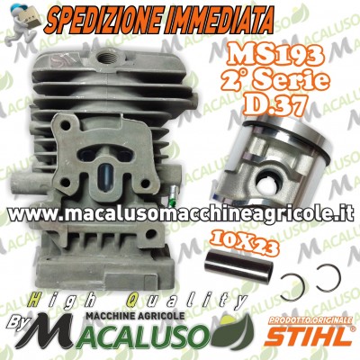 Cilindro pistone motosega Stihl MS193TC MS193T d. 37 SECONDA SERIE gruppo termico 11370201207