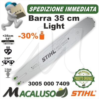 Barra Light Stihl 14" Cm 35 motosega MS200T passo 3/8P mm. 1,3 maglie 50 spranga 30050007409