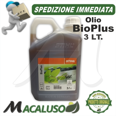 Olio catena Stihl BioPlus 3 litri ecologico 07815163002 motosega bio plus protettivo