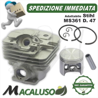 Cilindro pistone adattabile motosega Stihl MS361 d 47 gruppo termico