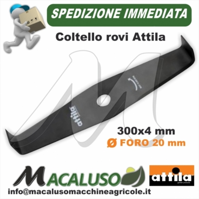 Disco Attila special rovi 300x4 foro mm.20 lama ricurva decespugliatore coltello 017765
