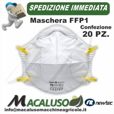 Mascherina Newtec 710 - cofezione da 20 Pezzi - filtro usa e getta monouso dpi protezione