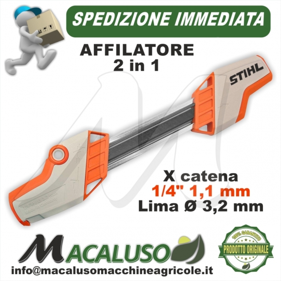 Affilatore 2 in 1 Stihl catena motosega 1/4P lima 3,2 mm. tondino  56057504306 ms150tc - Macaluso Macchine Agricole