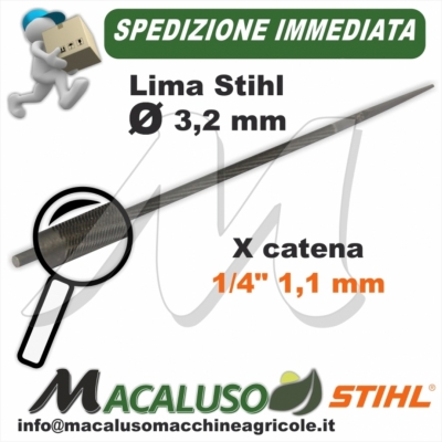Lima o Tondino Stihl 27/32 mm.3,2 affilatura catena motosega 56057713206