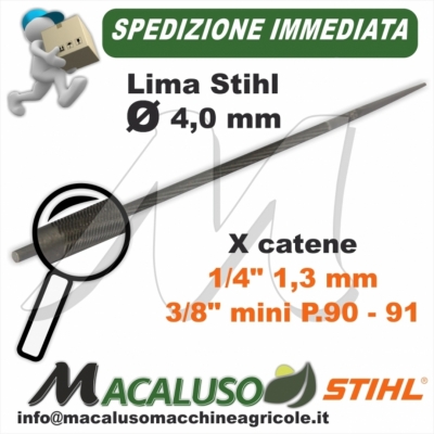 Lima o Tondino Stihl 3/16 mm. 4,8 affilatura catena motosega 56057724806 -  Macaluso Macchine Agricole