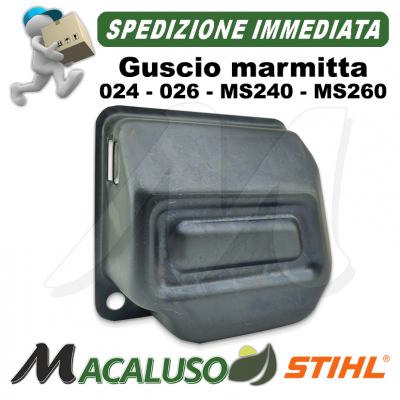 Guscio marmitta motosega Stihl 024 026 MS240 MS260 scarico